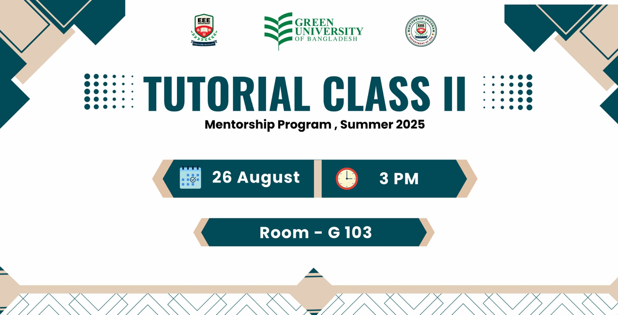 Tutorial Class II for Batch-250