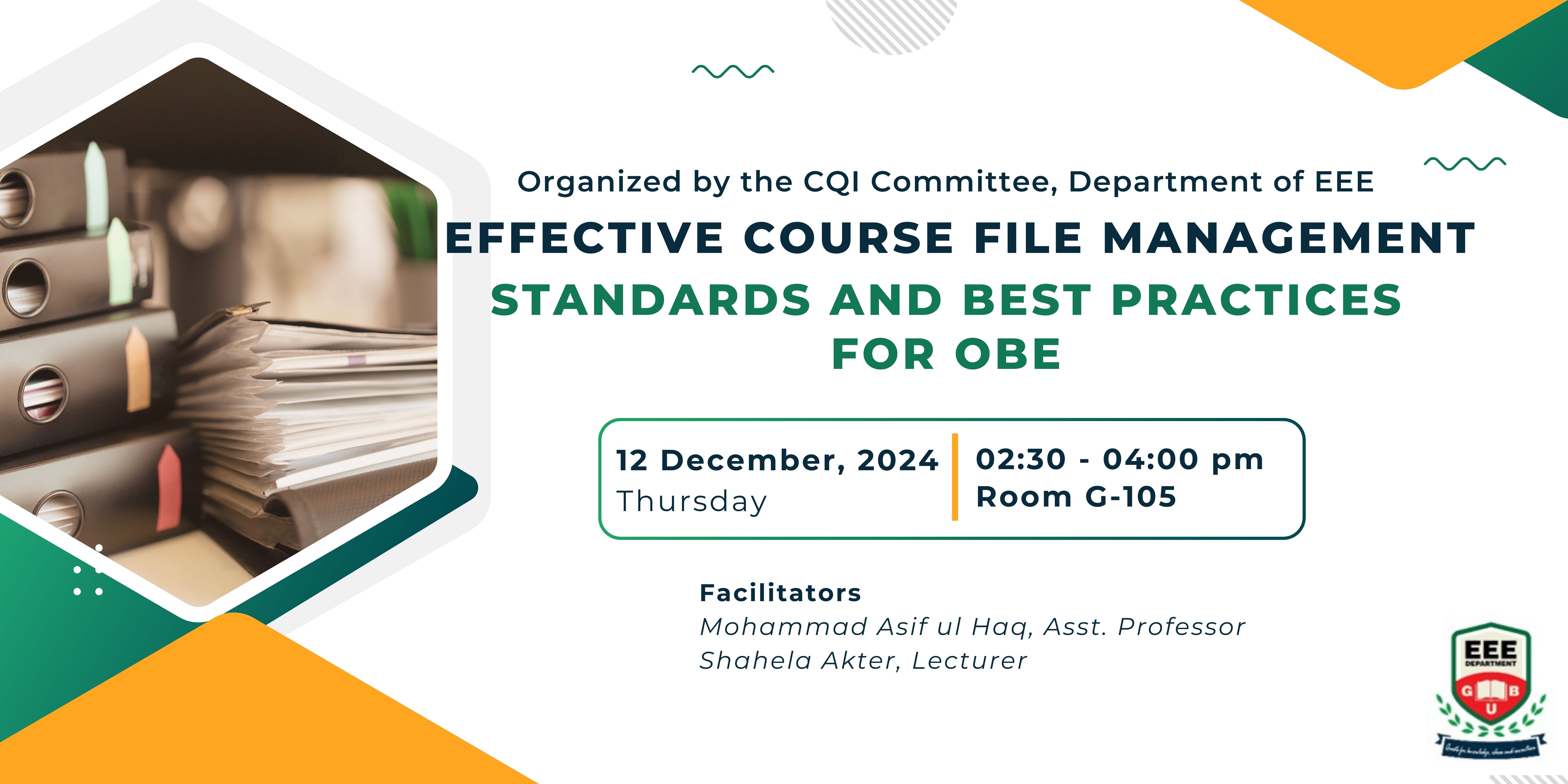 Effective Course File Management: Best Practices and Standards for OBE