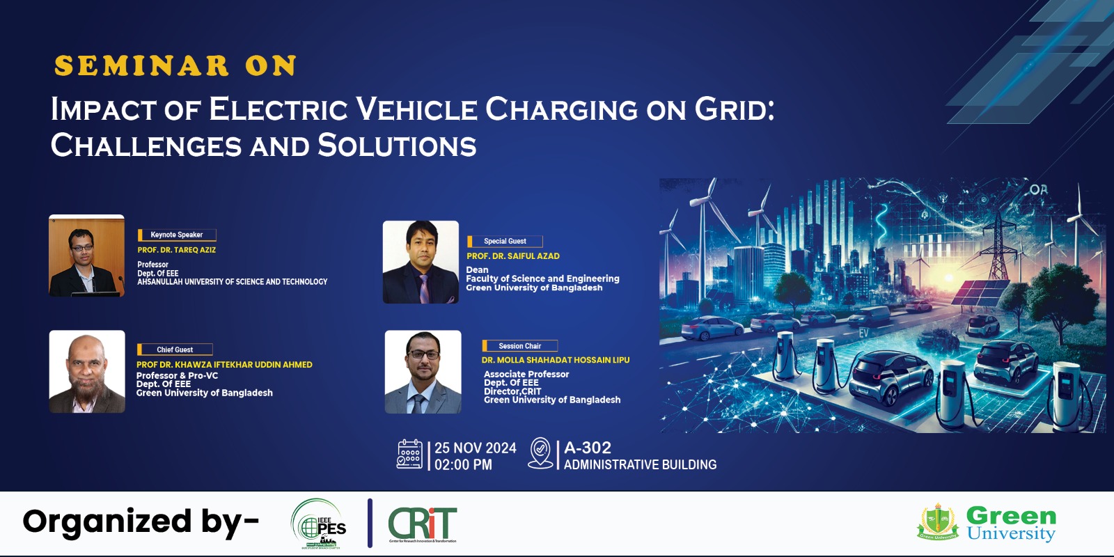 Seminar on "The Impact of Electric Vehicle Charging on Grid: Challenges and Solutions"
