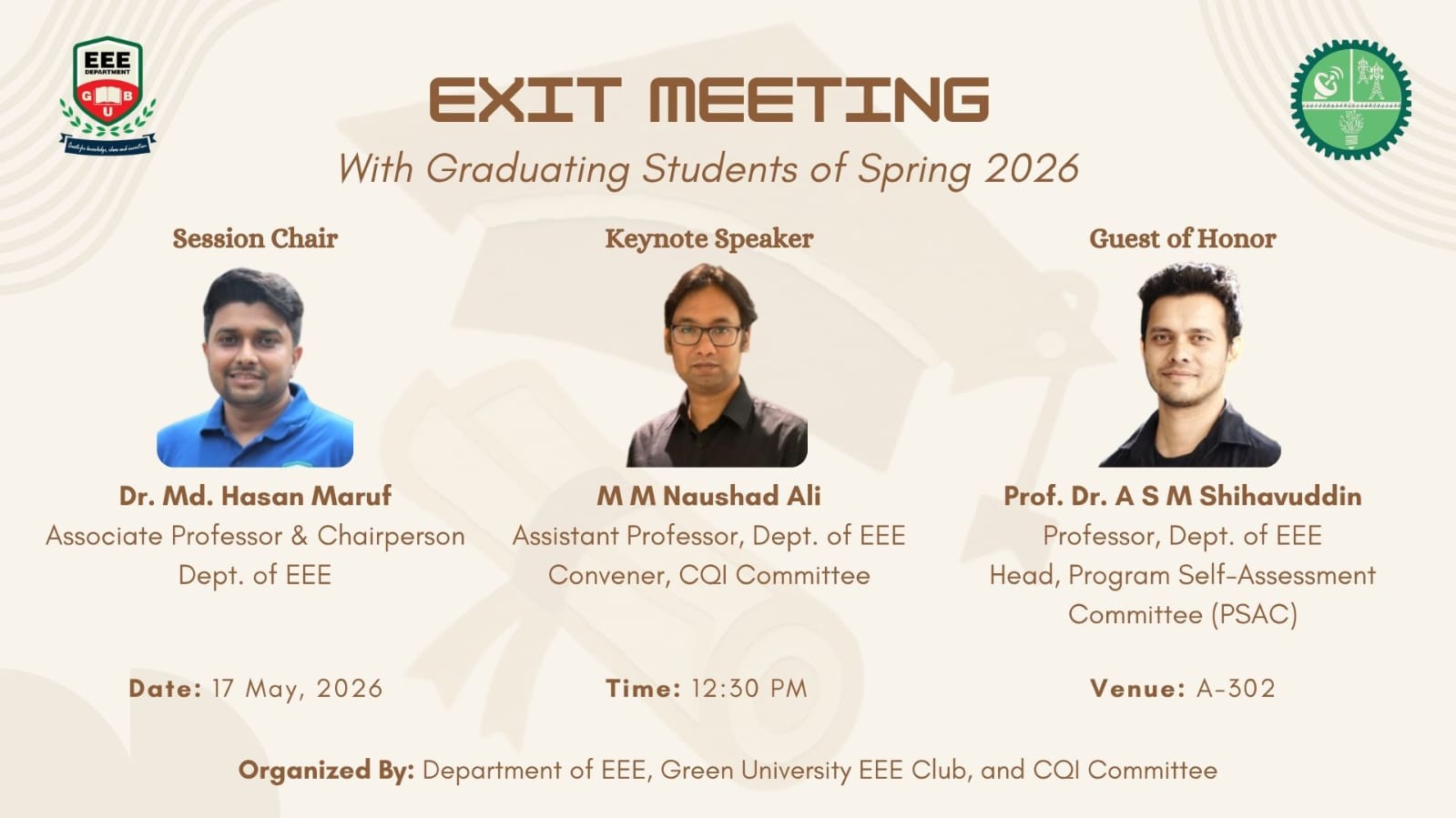 Exit Meeting with Graduating Students – Spring 2026