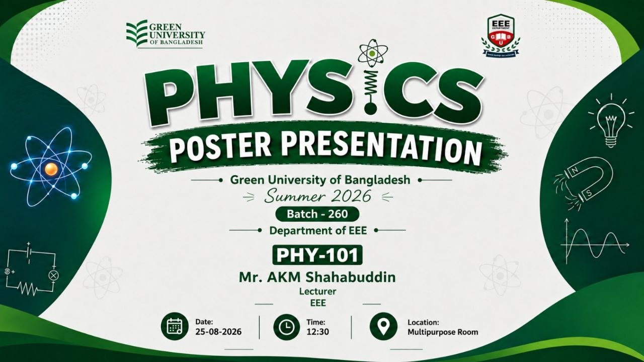Scientific Poster Presentation by 260 Batch (Dept. of EEE)